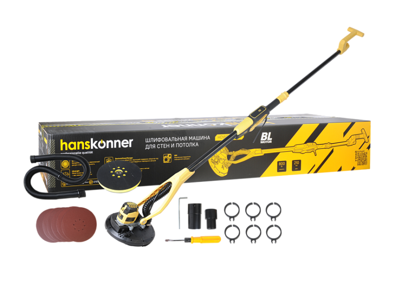 Машина для шлифовки стен Hanskonner PLATINUM, HDWS6080BL