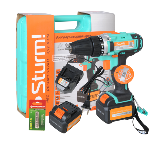 Аккумуляторный шуруповерт Sturm! CD3224L
